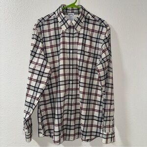 Brooks Brothers Regent Fit Tartan Plaid Men's Shirt Supima Cotton Large
